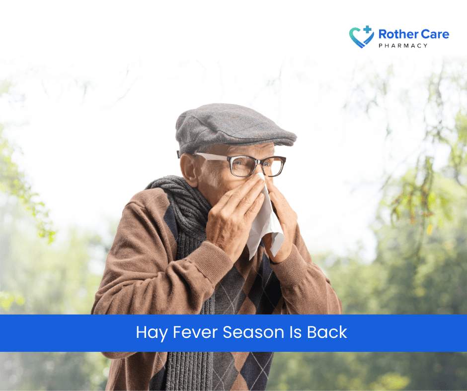 A old man get hay fever