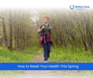 A woman walking in Spring to reset her health